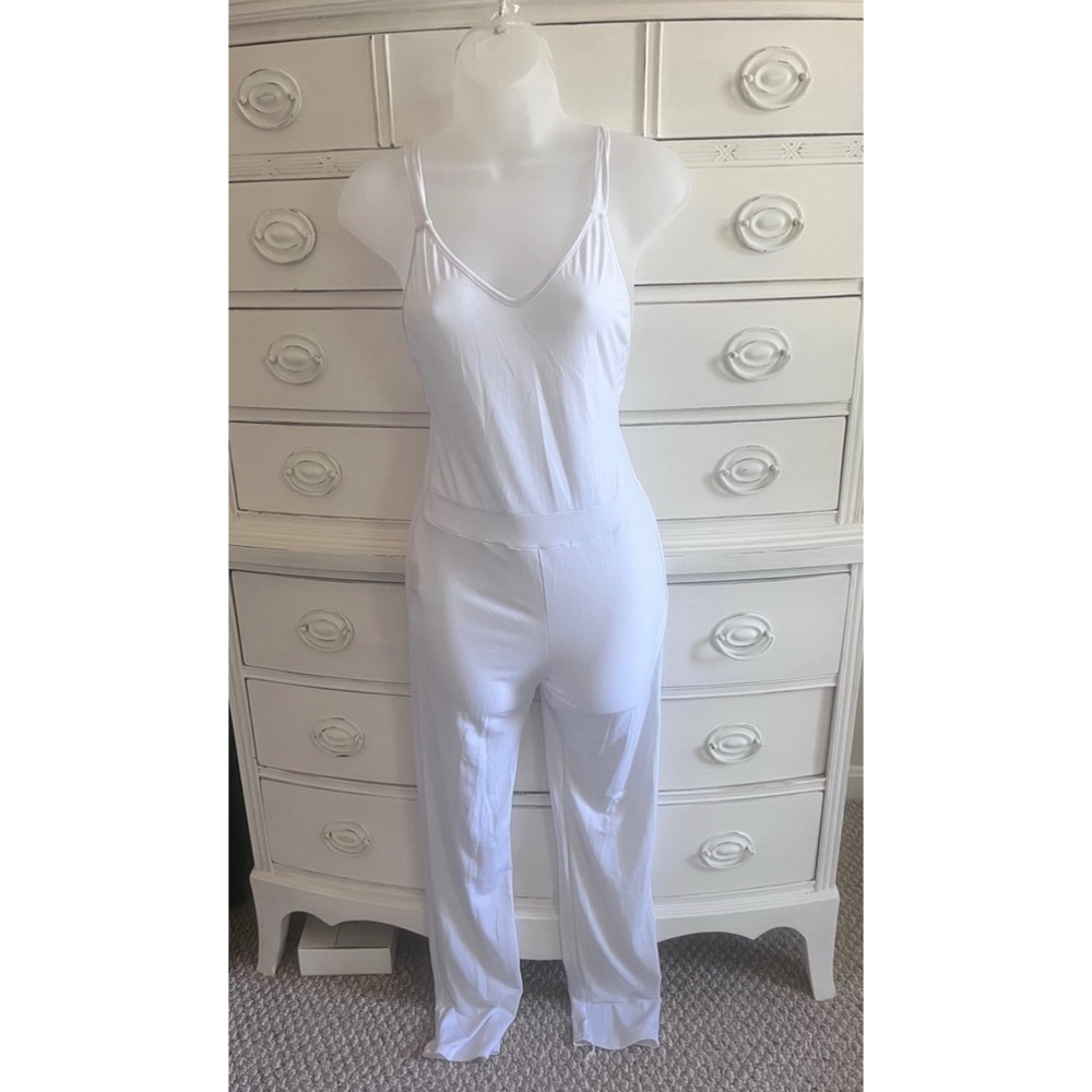 W by Wenjie White Jumpsuit